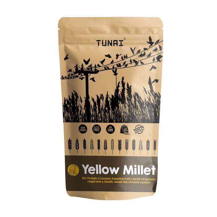 Tunai Yellow Millets Bird Feed |450g|Essential Bird Food For CANARIES, FINCHES, BUDGIES, PARAKEETS, PARROTLETS, CONURES, ECLECTUS, SENEGALS, CAIQUE PARROTS, COCKATIELS, SMALL CONURES, & QUAKER PARROTS