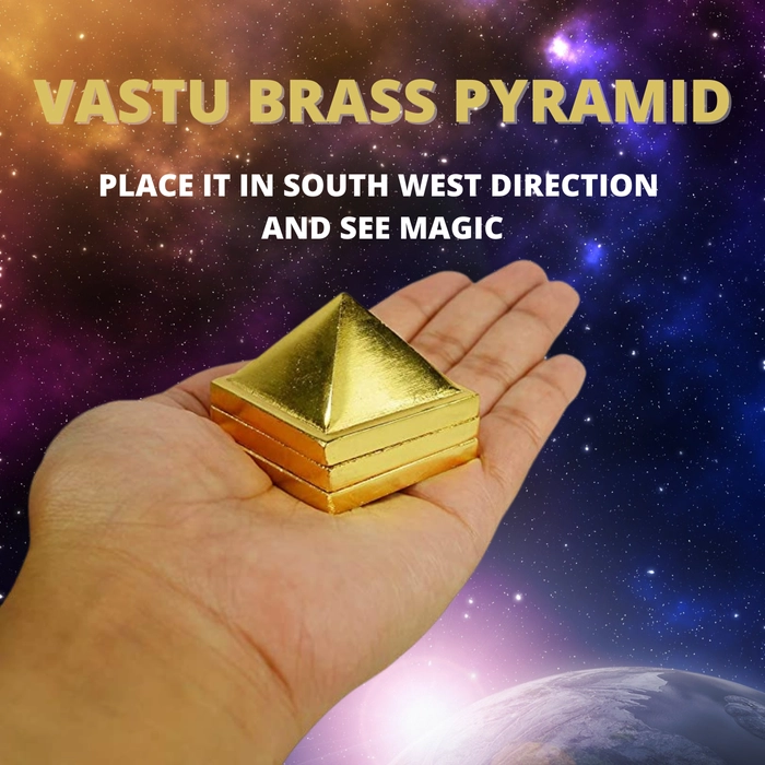 Vastu Healing & Protection Pyramid ( BRASS )