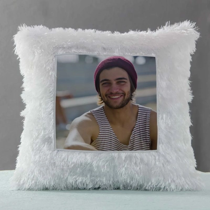 Led pillow with top photo