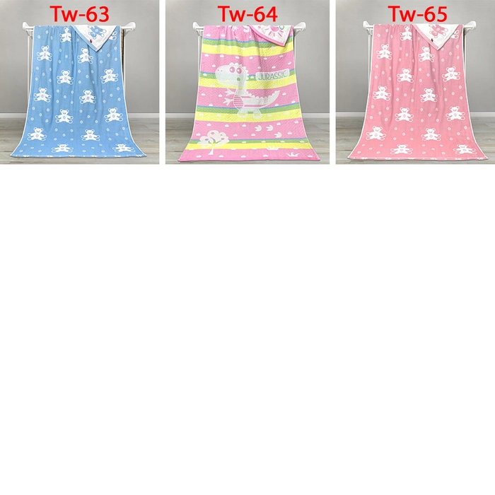 Baby Bath Towel 100% Cotton 140x70cm 3 Layers Gauze Baby Bath Towel with Cartoon Tuala Baby TW