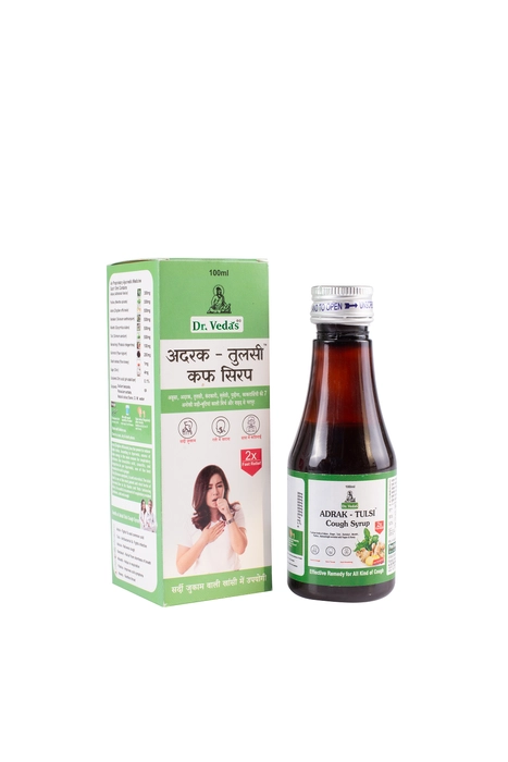 Dr. Veda's Adrak Tulsi Cough Ayurvedic Syrup- 100ml-pack Of 1 - Panasia 