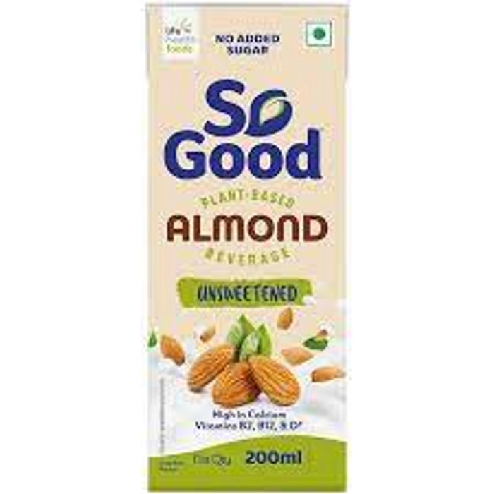 SO GOOD ALMOND MILK NATURAL UNSWEETENED 200ML