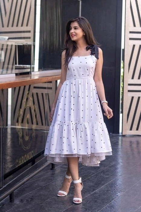 White frock hot sale style kurti