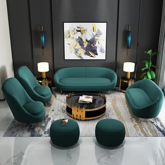 Modern And Luxurious Velvet Living Room Furniture With Minimalist Design