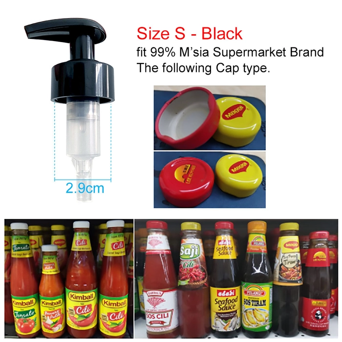 Bottle Nozzle Pump Kitchen Sauce Bottle Press Mouth Kicap Nozzle Pump Dispenser Pump Head Pam Muncung Botol