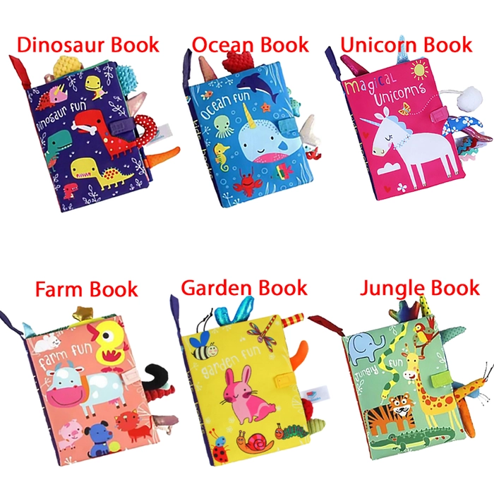 Baby Soft Cloth Book Early Learning Educational Toys Fabric Books Kids Cartoon Animal Toy Book