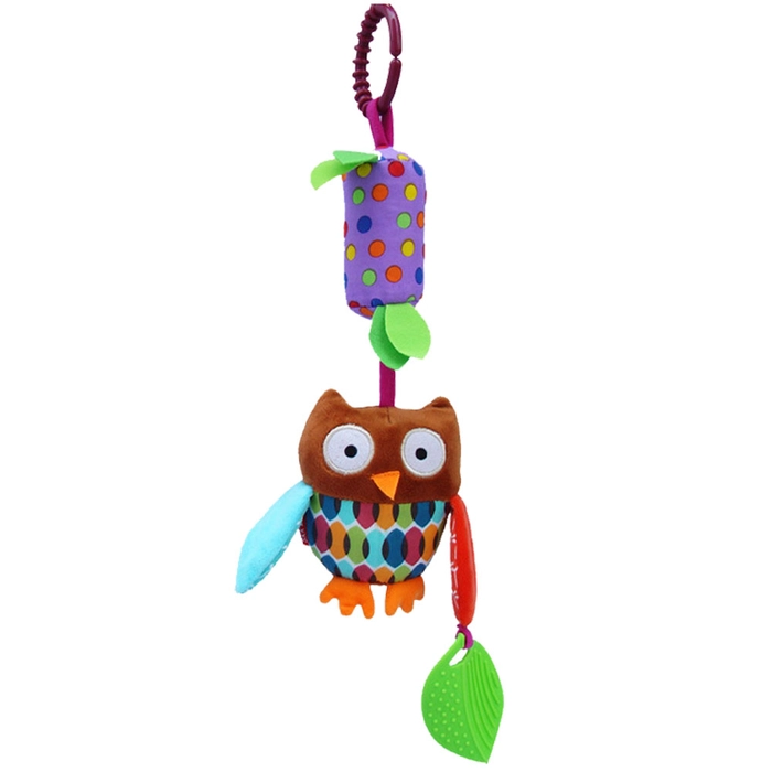 SKK Baby Rattle Wind Chime With Teether Clip on Toy for Stroller Crib Playmate