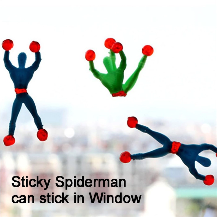 Sticky Spider Man Kids Children`s Toys Climbing Wall Sticky Toys