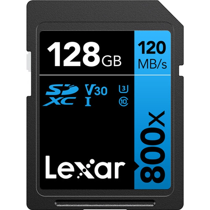 Lexar Professional 800x SDXC™ UHS-I, U3, V30, up to RW M120/ 45MB/s, 32GB/64GB/128GB/256GB