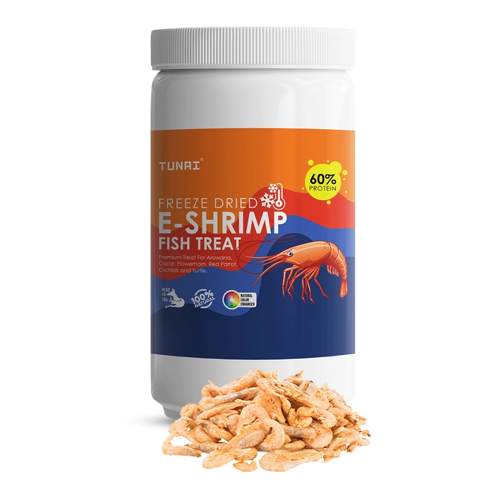 TUNAI E-Shrimp Freeze Dried for Arowana, Flowerhorn, Red Parrot, Oscar, Turtle & Tortoise