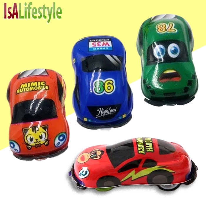 5/pk Mini Pull Back Car Random Design Mini Plastic Vehicle Kereta Mainan