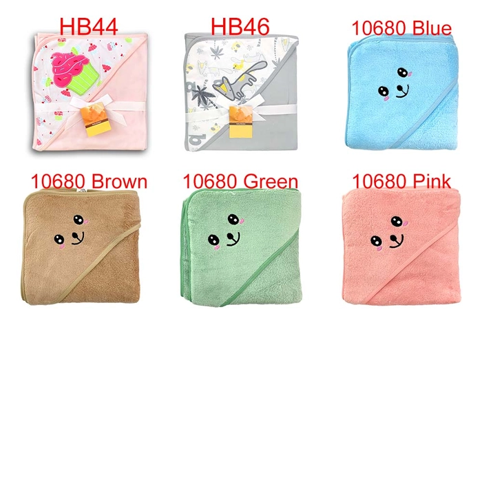 Baby Soft Cotton Hooded Receiving Blanket Newborn Swaddle Hoodie Wrap Hood Blanket Bedung Bayi Lembut HB