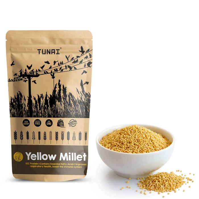 Tunai Yellow Millets Bird Feed |450g|Essential Bird Food For CANARIES, FINCHES, BUDGIES, PARAKEETS, PARROTLETS, CONURES, ECLECTUS, SENEGALS, CAIQUE PARROTS, COCKATIELS, SMALL CONURES, & QUAKER PARROTS