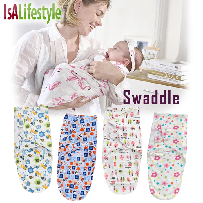 Instant Baby Swaddle Pod Soft Adjustable Swaddling Infant Baby Cotton Wrap Blanket Kain Bedung Bayi SW