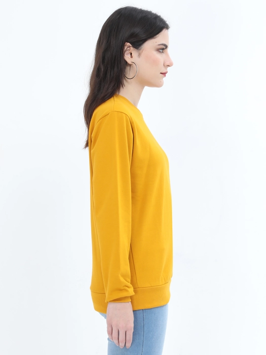 Mustard yellow 2024 sweatshirt women's