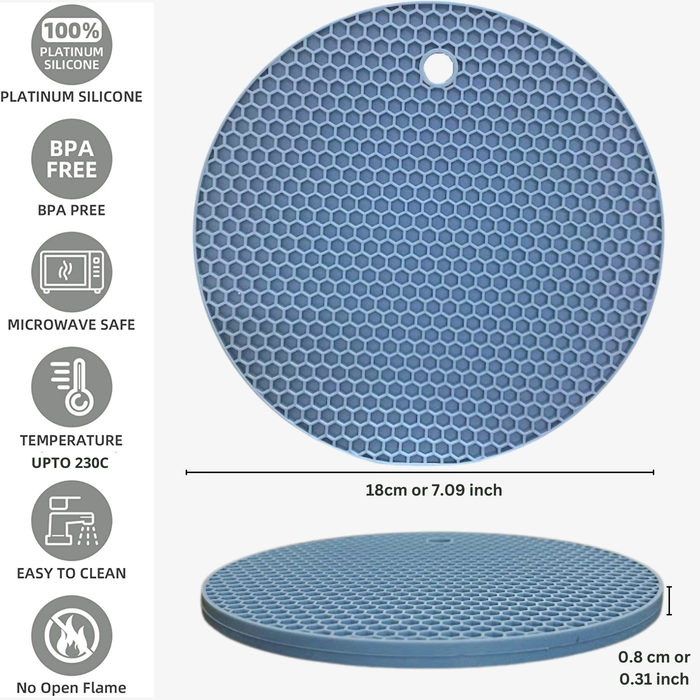 Extra Large Silicone Trivet Heat Resistant Mat 18'' x 16'' 18x16