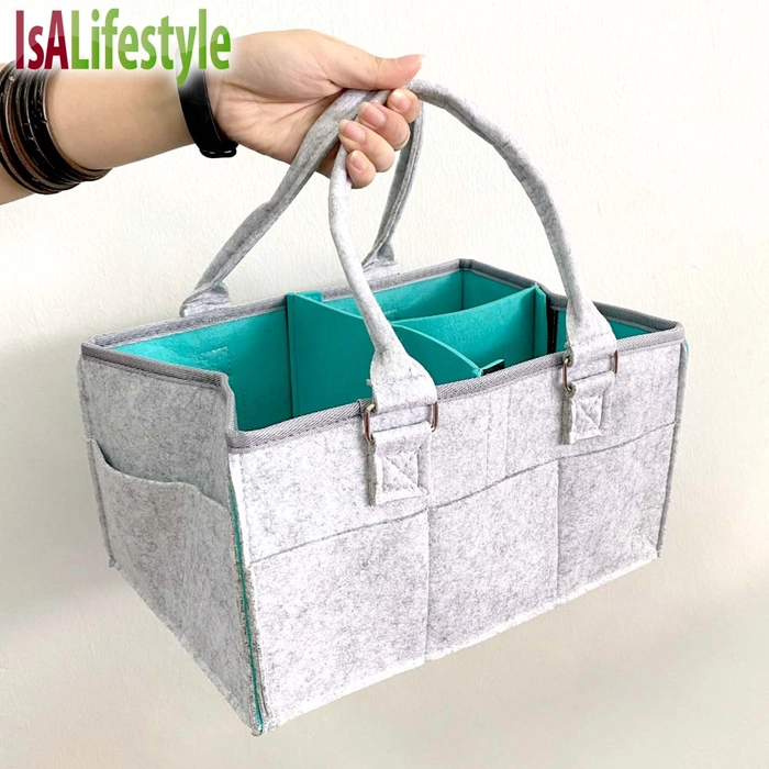 Portable Baby Caddy Organizer Large Storage Detachable Divider Diaper Nappy Inner Mummy Mother Bag Multifunctional Handbag 33x23x18cm