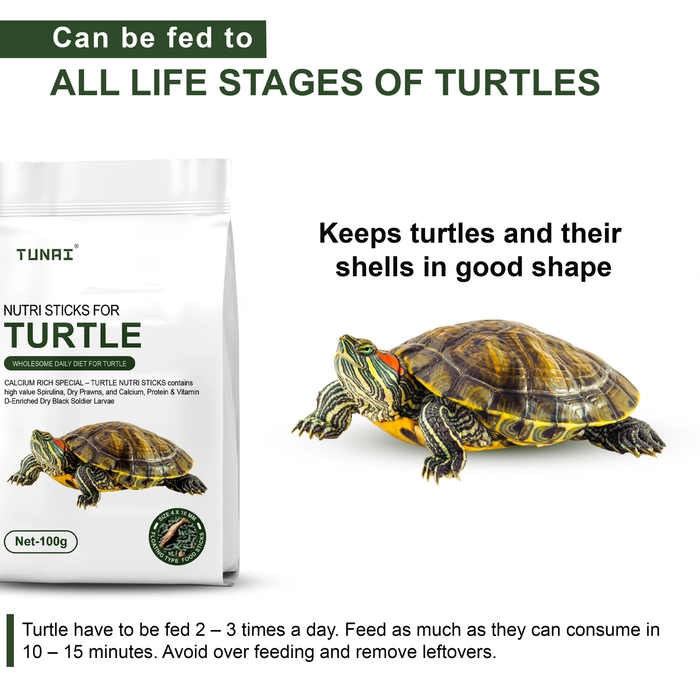 Tunai 3in1 (whole nutritious pellets, Shrimp, Bsfl larvae) Formula Turtle Food | Tortoise food for Daily Feed Fortified With White Fish Meal, Shrimp Meal, Spirulina And Algae Meal Along Side packed wi