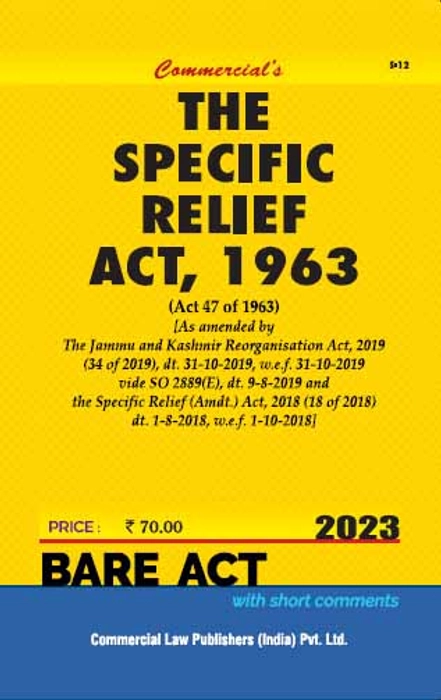 The Specific Relief Act, 1963 | Commercial Law Publications | Bare Acts