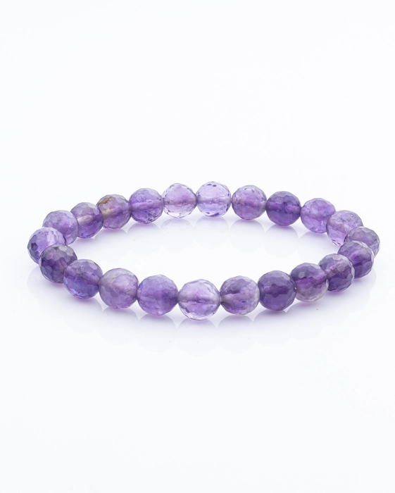 Amethyst Heart shaped Stone Bracelet Lake Purple Beads - Temu