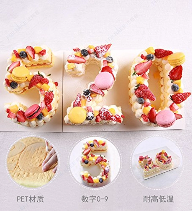 Set of 0-9 Number Cake Marker 6 Inch DIY Baking Stencils Templates Decoration Tools