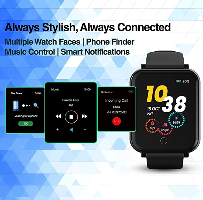 Smartwatch for Body Temperature, BP Monitor, Sports & Sleep Tracking & Women Care