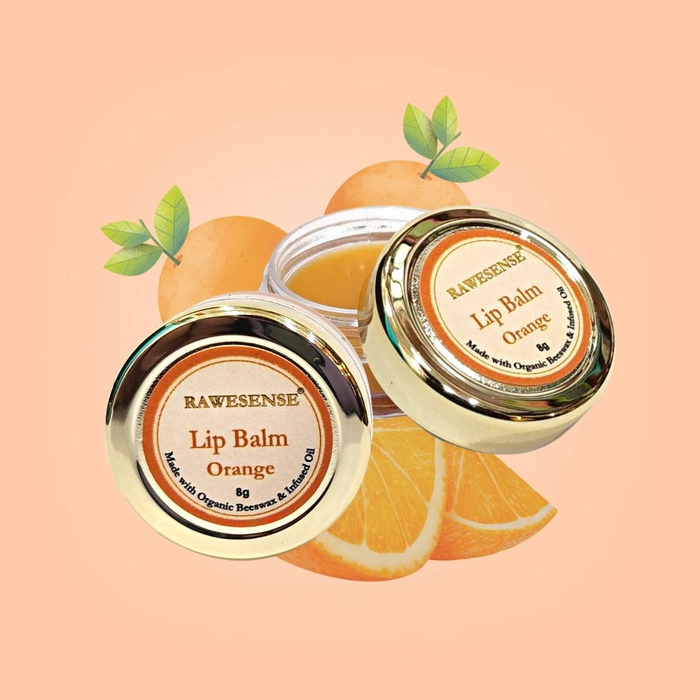 Rawesense Orange Lip Balm - Nourished & Hydrated Lips