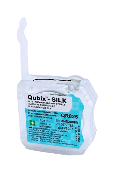 QR 825,Qubix Silk Non-Sterile Reel Size 1, 25 Mtrs