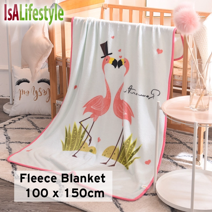 Big Baby Blanket Fleece Layer Soft Sleeping Receiving Blanket Selimut Bedung Bayi 150x100cm (Boy/Girl) FB