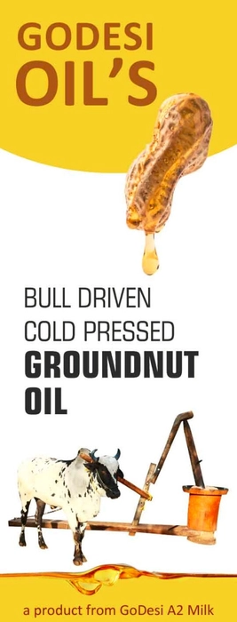 Wood Pressed Groundnut Oil ( cold pressed)