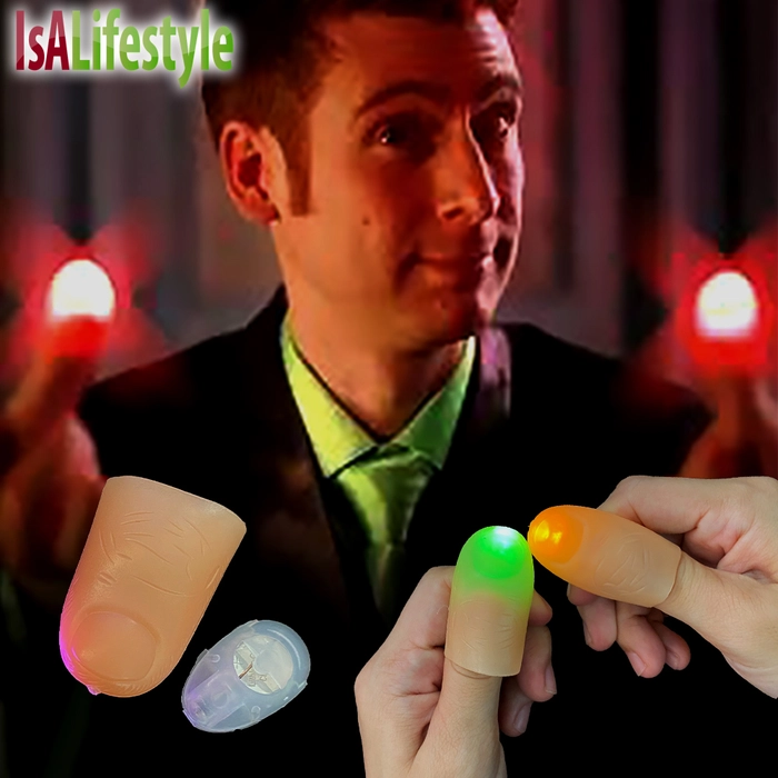 LED Thumb Magic Light Up (1 Pair) Finger Magic Show Prank Toys Birthday Party Lamp LED Toys Event Halloween