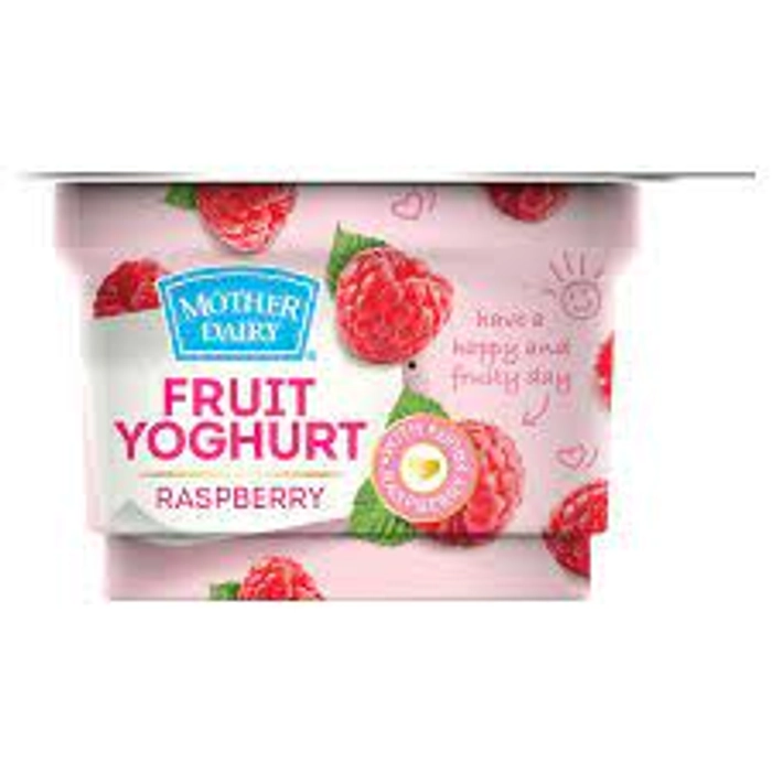 MOTHER DAIRY RASPBERRY YOUGHURT 100GM