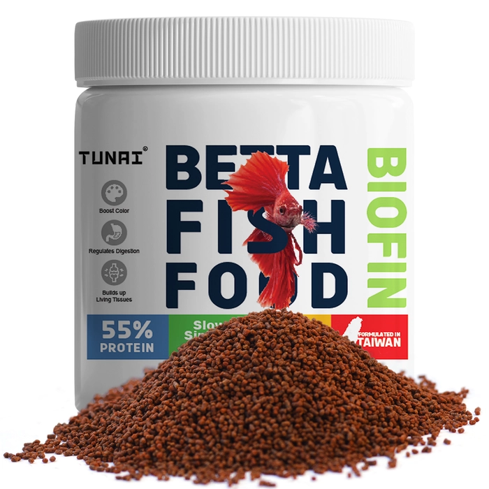 Tunai Nutri Choice Betta Fish Food | 40g | Micro Pellets 600 Microns | Enriched with 55% Protein 600 Microns - Micro Pellets, 40g