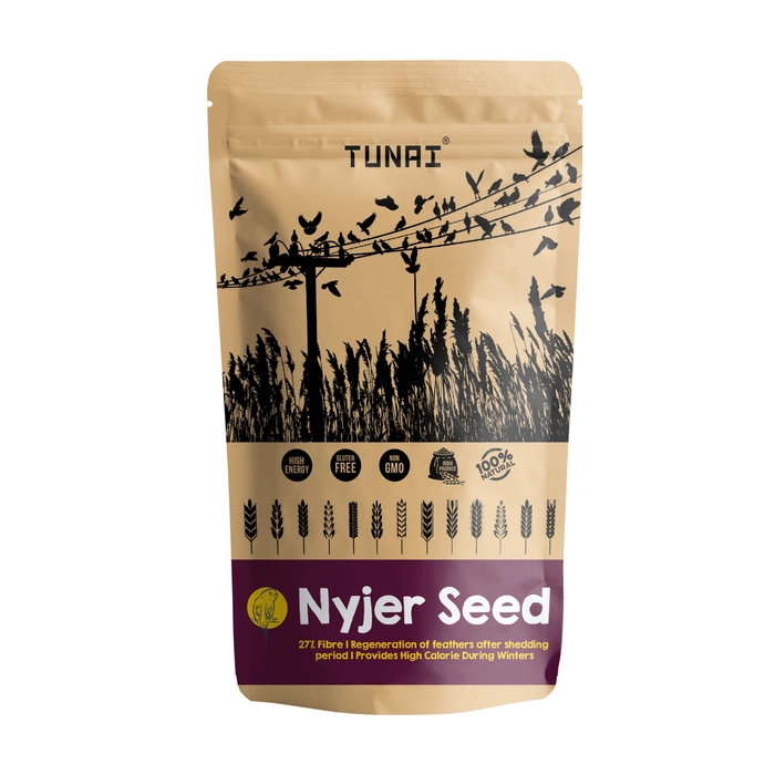 Tunai Nyjer Seeds For Bird Feed|450g|Perfect Bird Food For CANARIES, FINCHES, BUDGIES, PARAKEETS, PARROTLETS, SMALL BIRDS & OTHER WILD BIRDS, Loaded With Proteins & Natural Fat – Very Essential To Fue