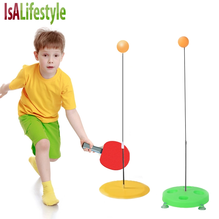 Portable Kid Adult Table Tennis Trainer Soft Shaft Training Machine Elastic Ping Pong Practice Trainer