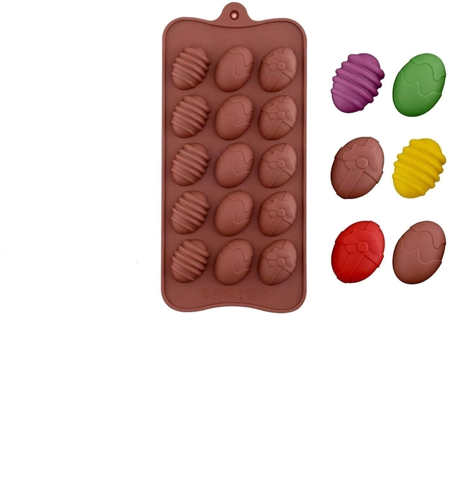 15 Cavity Easter Egg Silicone Chocolate Mold