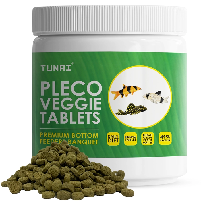 Tunai Pleco Tablets |70g| Algae Wafers Fish Food for Bottom Feeders Like PLECOTOMUS, Cory Catfish, LOACHES, Crayfish & Shrimps