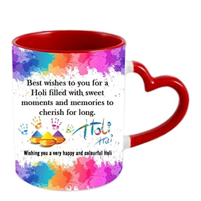 Buy Jhingalala Happy Holi Rang Barse Printed Ceramic Mug with Coaster Combo  Gift Pack | Holi Gift Pack, Holi Gift Items, Holi Gift for Adults, Holi Gift  for Girls, Holi Gift for