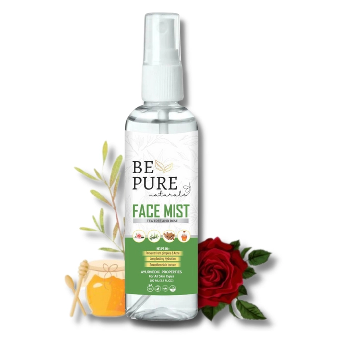 Be Pure Naturals Pimple Clear Face Mist, 100% solution for Acne, Pimples, Rashes, Sunburn, Itching & Allergies (100% Ayurvedic, 100ml)