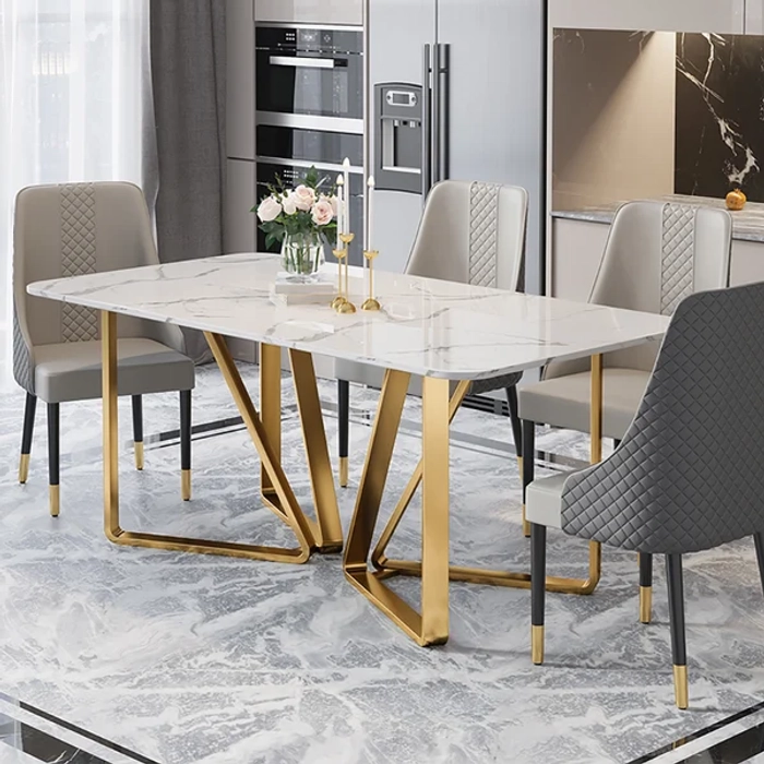 Stern Modern Luxury Dining Table Set