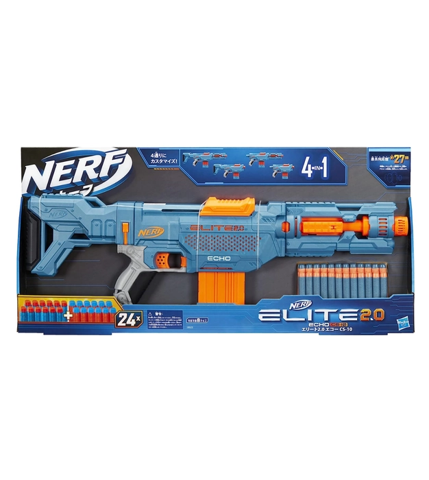 Nerf Elite 2.0 Echo CS-10 E9533 with 24 Official Darts, Dart Clip Included  - Gur Toy