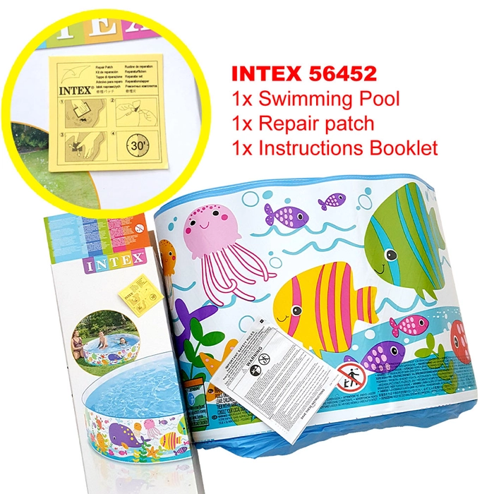 Intex 56451 56452 Kids Children Ocean Snapset Play Pool Playing Water Kolam Main Air Toys