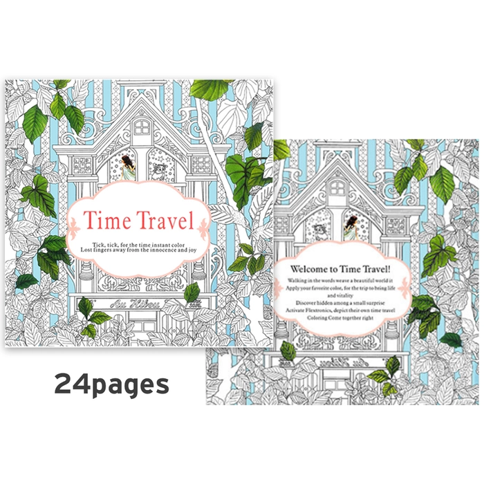 Secret Garden Colouring Color Book 185x185mm Stress Release for Adult Kid Student Pressure-relief Relax