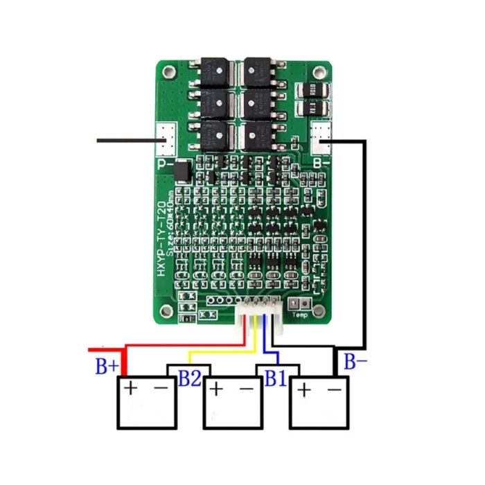 BMS 7s 20A with Connector for 18650 Battery