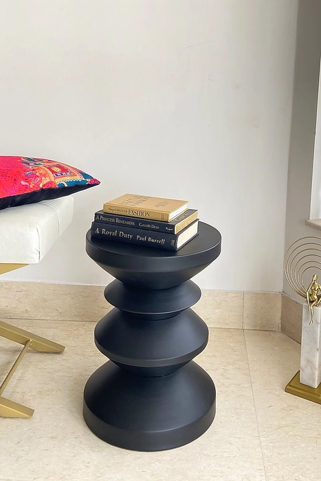 Modern black deals side table