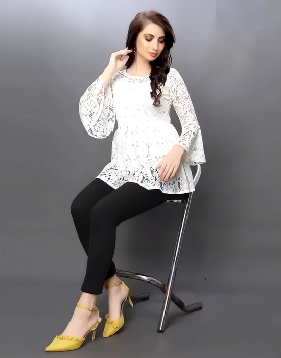 white Kurti with Diffrent Colour Leggings,jeans & Straight Pant - YouTube