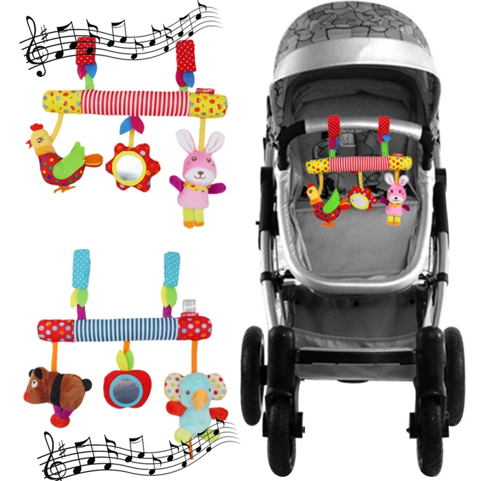 Baby Bed and Stroller Musical Toy Baby Rattle Bed Hanging Activity Toy with Music Baby Toys SKK