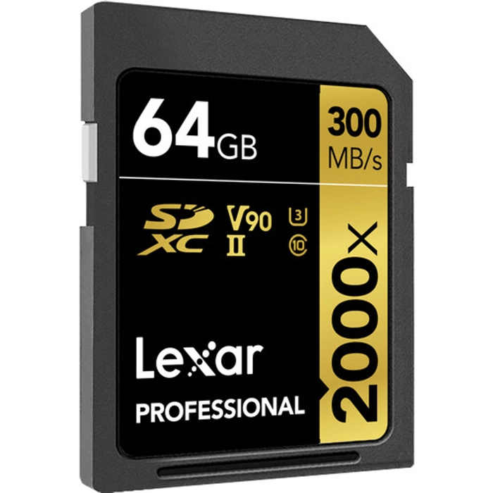 Lexar Professional 2000x SDHC/SDXC UHS-II V90, WITHOUT reader, RW up to 300/260 MB/s, 32GB/64GB/128GB/256GB