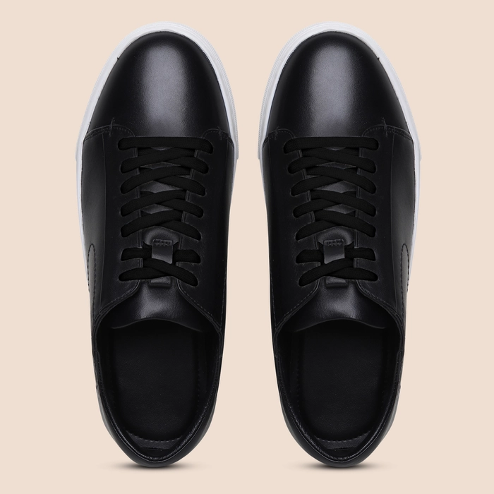 Black Low Tops Shoes | Leather Shoes | Casual & Formal Use for Men