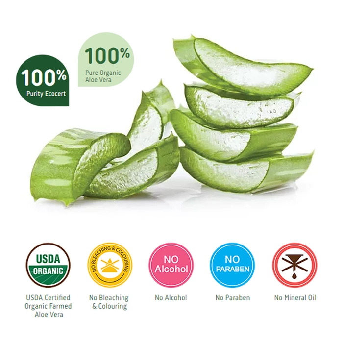 Au Fairy Aloe Vera Gel Soothing Spell 100% Organic 180g / 20ml Travel Pack Gel Halal Certified